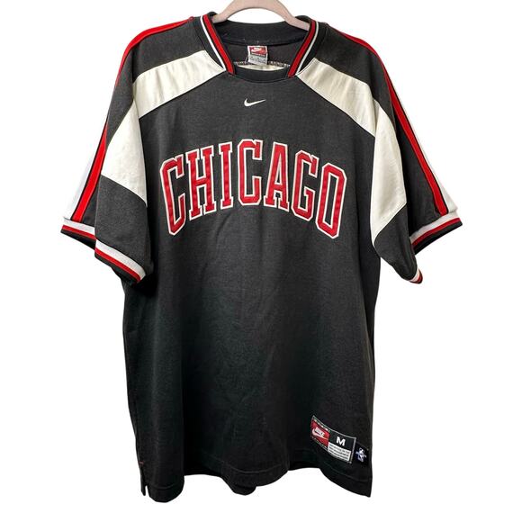 Md Vtg 90s Nike Michael Jordan Bulls Warm-Up Practice Jersey Tee MJ Last Dance - Picture 1 of 10